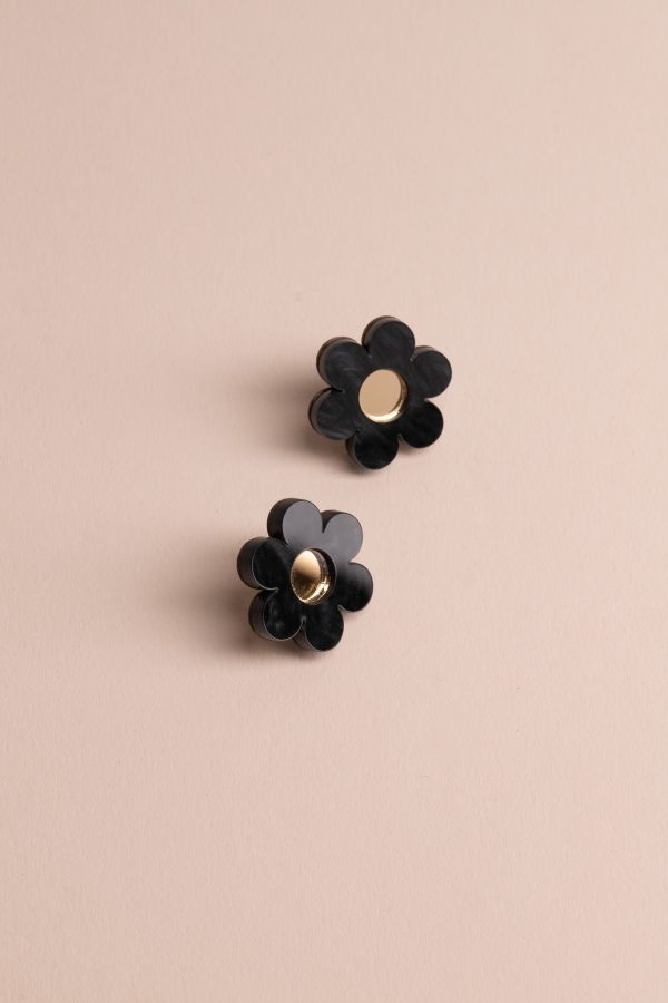Обеци Black Flower (Small)