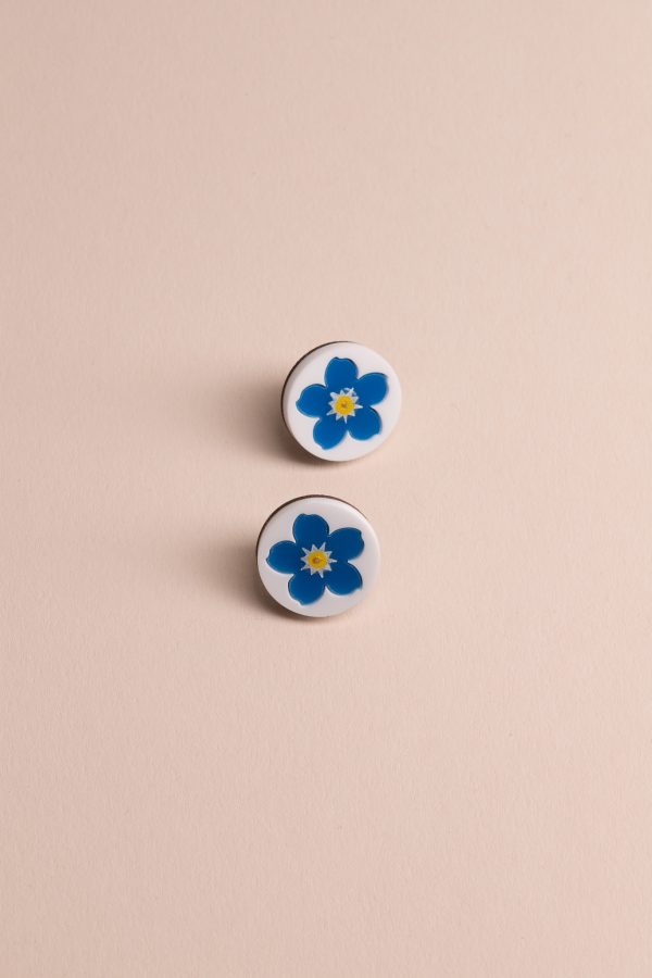Обеци на щифт Forget Me Not
