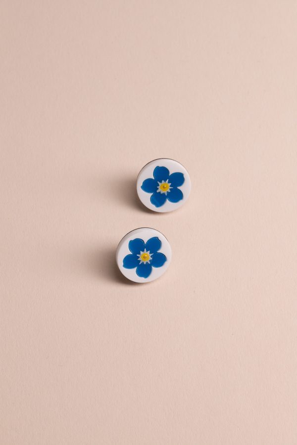 Обеци на щифт Forget Me Not