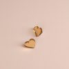 Обеци на щифт Golden Hearts