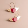ergi-earrings-heart-with-wings-red-gold Обеци Winged Hearts (Red-Gold)
