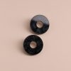 Обеци Donut Black Marble