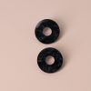 Обеци Donut Black Marble