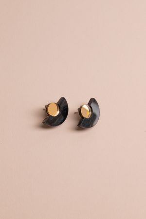 ergi-earrings-parabola-black-gold Обеци Parabola Black Marble & Gold Mirror
