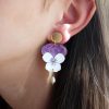 ergi-earrings-violets-big-white-on-ear Обеци Violets White (Big)