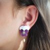 ergi-earrings-violets-medium-purple-on-ear Обеци Violets (Middle)