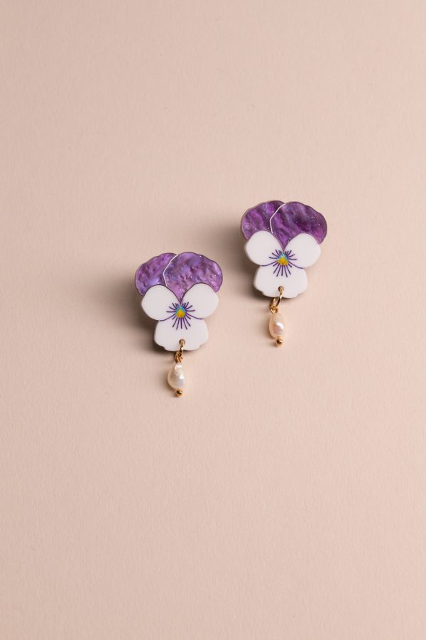 ergi-earrings-violets-medium-white-2 Обеци Violets White (Middle)
