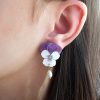 ergi-earrings-violets-medium-white-on-ear Обеци Violets White (Middle)