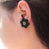 Обеци Black Flower (Small)