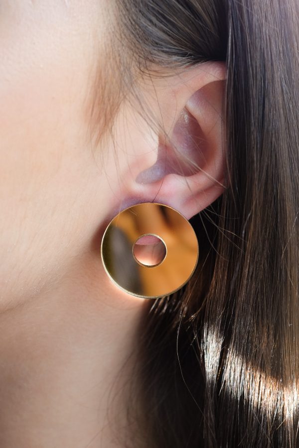 Обеци Donut Gold Mirror