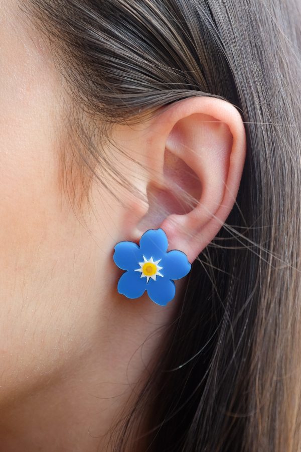 Обеци на щифт Forget Me Not (Big)