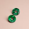 Обеци Donut Green Marble