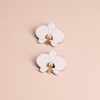 Обеци на щифт Orchids White and Gold