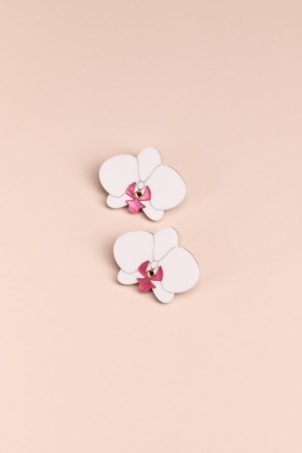 ergi-earrings-orchids-white-pink-stud Обеци на щифт Orchids White and Pink