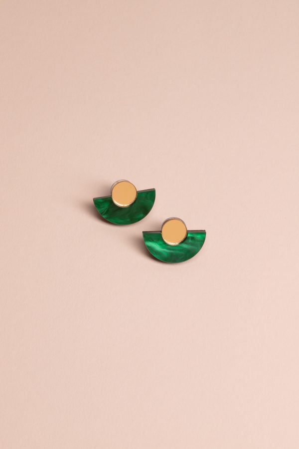 ergi-earrings-parabola-green-gold-1 Обеци Parabola Green Marble & Gold Mirror