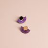 Обеци Parabola Purple Marble & Gold Mirror