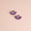 ergi-earrings-parabola-purple-silver-1 Обеци Parabola Purple Marble & Silver Mirror