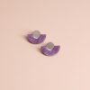 ergi-earrings-parabola-purple-silver Обеци Parabola Purple Marble & Silver Mirror