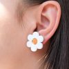 Earrings White Flower (Small)