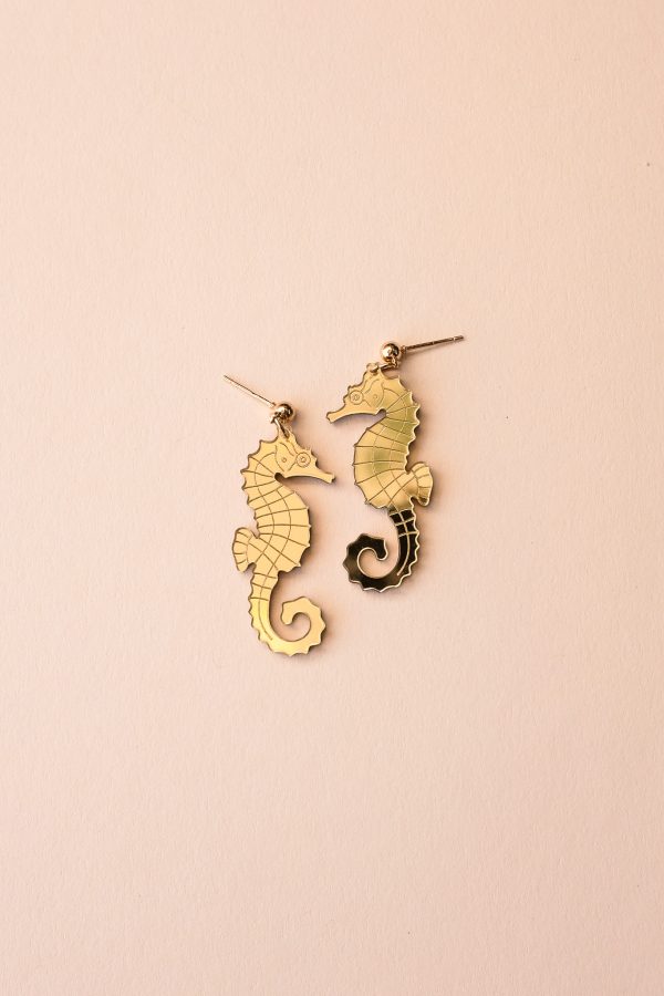 Обеци Seahorse Gold