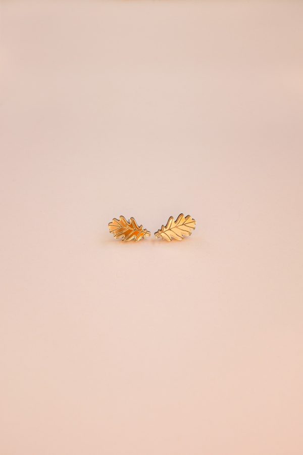 Обеци на щифт Oak Leaf